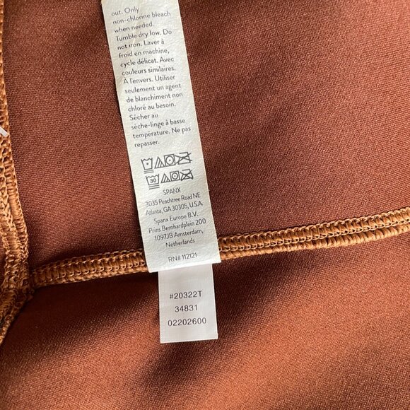 NWT Spanx High Waisted Faux Suede Leggings Rich Camel, Size M - Picture 10 of 13